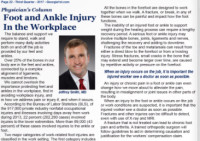 Foot and Ankle Injury in the Workplace