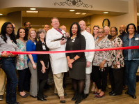 OrthoAtlanta Douglasville physicians and guests ribbon cutting ceremony