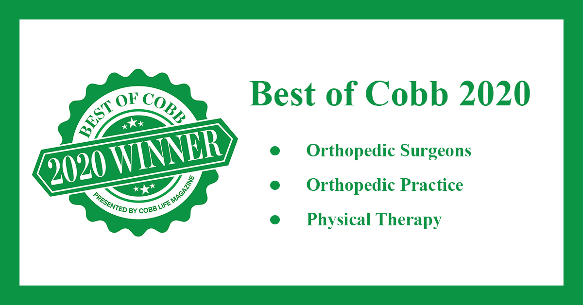 Piedmont Orthopedics OrthoAtlanta is Voted Best of Cobb in Multiple