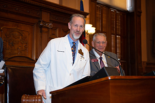 OrthoAtlanta orthopedic surgeon, Todd A. Schmidt, M.D., Doctor of the Day at the Georgia state capitol